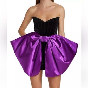 NWT Bronx and Banco Velvet & Satin Bow Dress size M